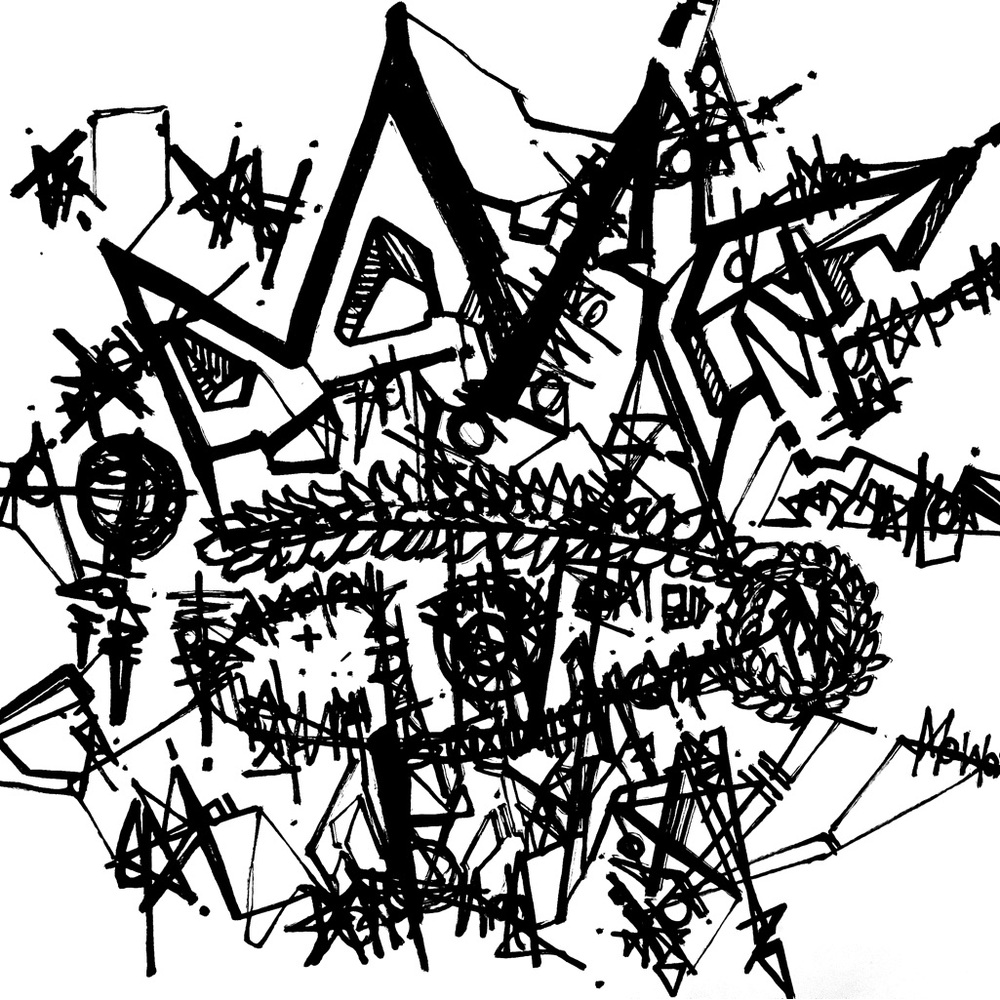 Original wall art drawing street art ink on strathmor 17”x24” “Majesty 1.2.1”